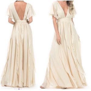 Flowy Low V-Neck Dress